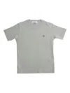 Stone Island Logo-patch T-shirt In Gray