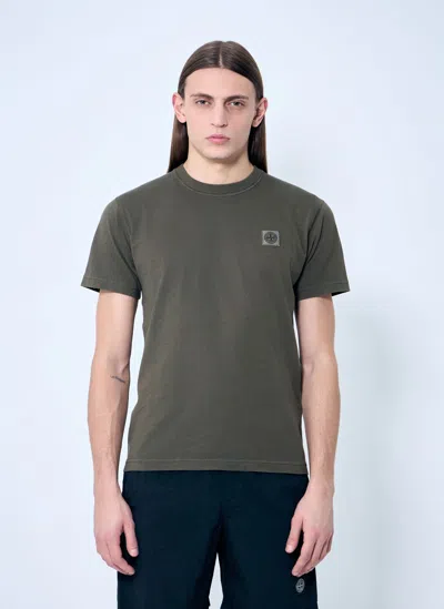 STONE ISLAND LOGO PATCH T-SHIRT