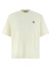 Stone Island Embroidered Cotton Jersey T-shirt In Green