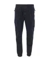 Stone Island Mens Navy Blue Brand-badge Tapered-leg Regular-fit Stretch-cotton Trousers In Blue