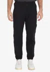 Stone Island Logo Patch Track Pants In Black