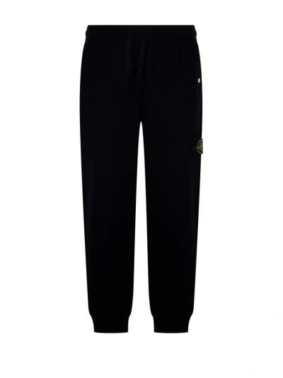 Stone Island Logo Patch Track Pants In Black