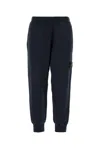 Stone Island Logo Patch Track Pants In Blu
