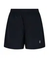 Stone Island Compass-patch Swim Shorts In Blue