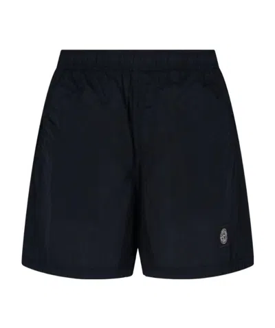 STONE ISLAND STONE ISLAND COMPASS-PATCH SWIM SHORTS