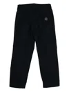 Stone Island Logo-patch Trousers In Black