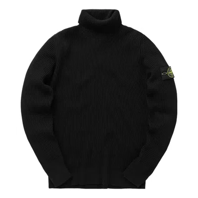 Stone Island Logo Patch Turtleneck Sweater 'black'