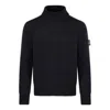 Stone Island Logo Patch Turtleneck Sweater 'black'