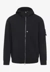 Stone Island Logo Patch Windbreaker Jacket In Black
