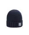 STONE ISLAND LOGO-PATCH WOOL BEANIE