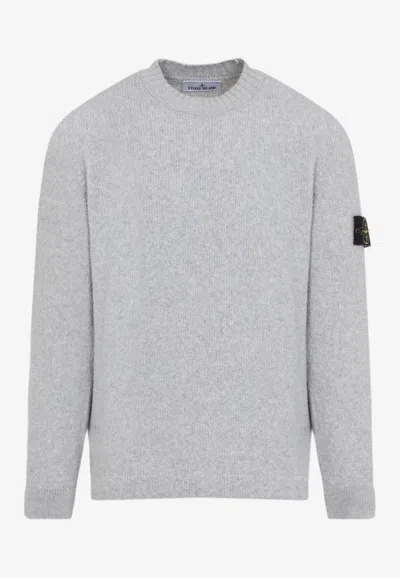 STONE ISLAND LOGO PATCH WOOL SWEATER