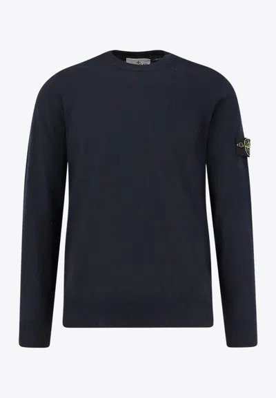 STONE ISLAND LOGO PATCH WOOL SWEATER
