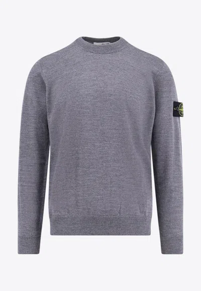 STONE ISLAND LOGO PATCH WOOL SWEATER