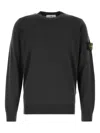Stone Island Ghost Light Wool Knit Sweater In Gray
