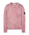 Stone Island Logo-patch Wool Sweatshirt In Pink