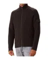 Stone Island Ghost Waffle-knit Virgin Wool Jacket In Brown