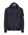 Shop Stone Island Logo-patch Zip-up Hooded Jacket In Black
