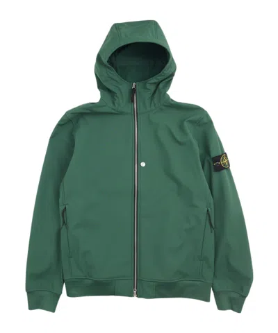 Stone Island Soft Shell-r E.dye Technology Jacket In Green