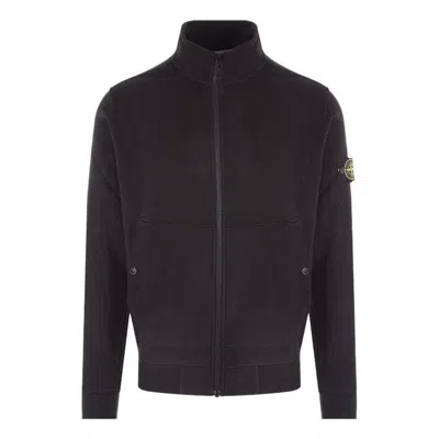 Stone Island Logo Patch Zip-up Jacket 'black'