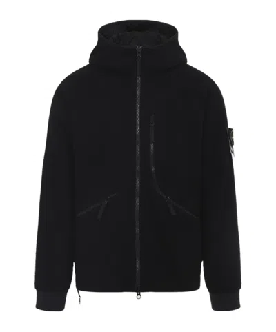 STONE ISLAND STONE ISLAND LOGO PATCH ZIP-UP JACKET