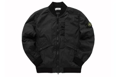Pre-owned Stone Island Logo Patch Zip-up Jacket Black