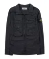Stone Island Logo-patch Zip-up Jacket In Black