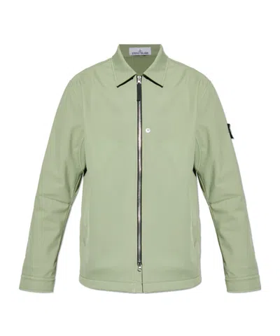 Stone Island Zip-front Patch-pocket Jacket In Multi