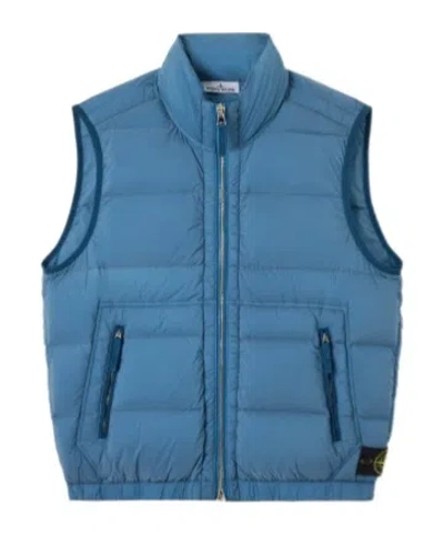 STONE ISLAND STONE ISLAND LOGO PATCH ZIP-UP VEST