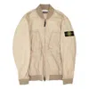 Stone Island Logo Patch Zipped Bomber Jacket 'dove Grey' In Neutral