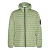 Stone Island Logo Patch Zipped Down Jacket 'green'