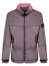 Stone Island Logo-patch Zipped Jacket In Purple