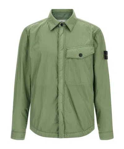 STONE ISLAND STONE ISLAND LOGO PATCH ZIPPED JACKET