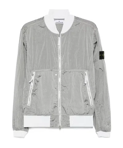 STONE ISLAND STONE ISLAND LOGO-PATCH ZIPPED JACKET