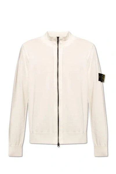 STONE ISLAND STONE ISLAND LOGO PATCH ZIPPED SWEATSHIRT