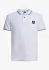 Stone Island Logo-patched Polo T-shirt In White