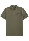 Stone Island Short Sleeve Cotton Polo Shirt In Green