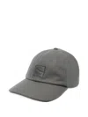 Stone Island Logo-patch Baseball Cap In Gray