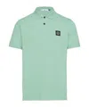 Stone Island Logo-patch Cotton Polo Shirt In Green