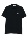 Stone Island Logo Polo Shirt In Blue