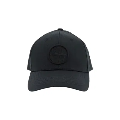 Pre-owned Stone Island Logo Print Cap 'black' | Men's Size Onesize