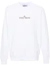 Stone Island Logo-print Cotton Sweatshirt In White