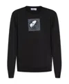 Stone Island Logo-print Cotton Sweatshirt In Black