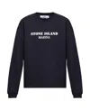 Stone Island Navy Bonded Sweatshirt In Blue