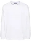 Stone Island Logo-print Cotton Sweatshirt In White