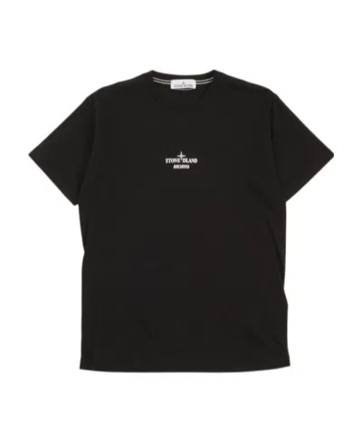 STONE ISLAND LOGO-PRINT COTTON T-SHIRT