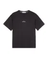 Stone Island Casual Black T-shirt With Graphic Design And Subtle Logo In Black