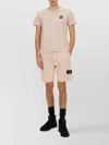 Stone Island Logo Print Crew Neck T-shirt In Pink