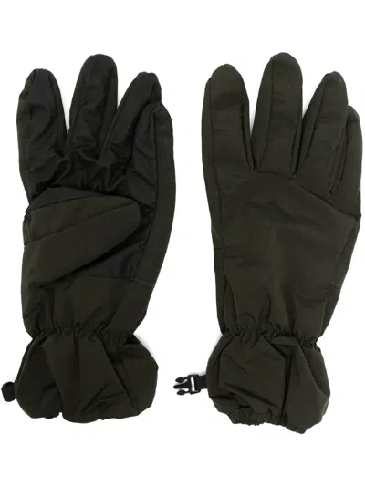 Stone Island Handschuhe Mit Knitteroptik In Grün