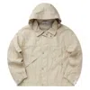 Stone Island Raw Plated Linen Hooded Jacket In Neutral