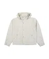 Stone Island White Jacket With Buttons And Hood In White